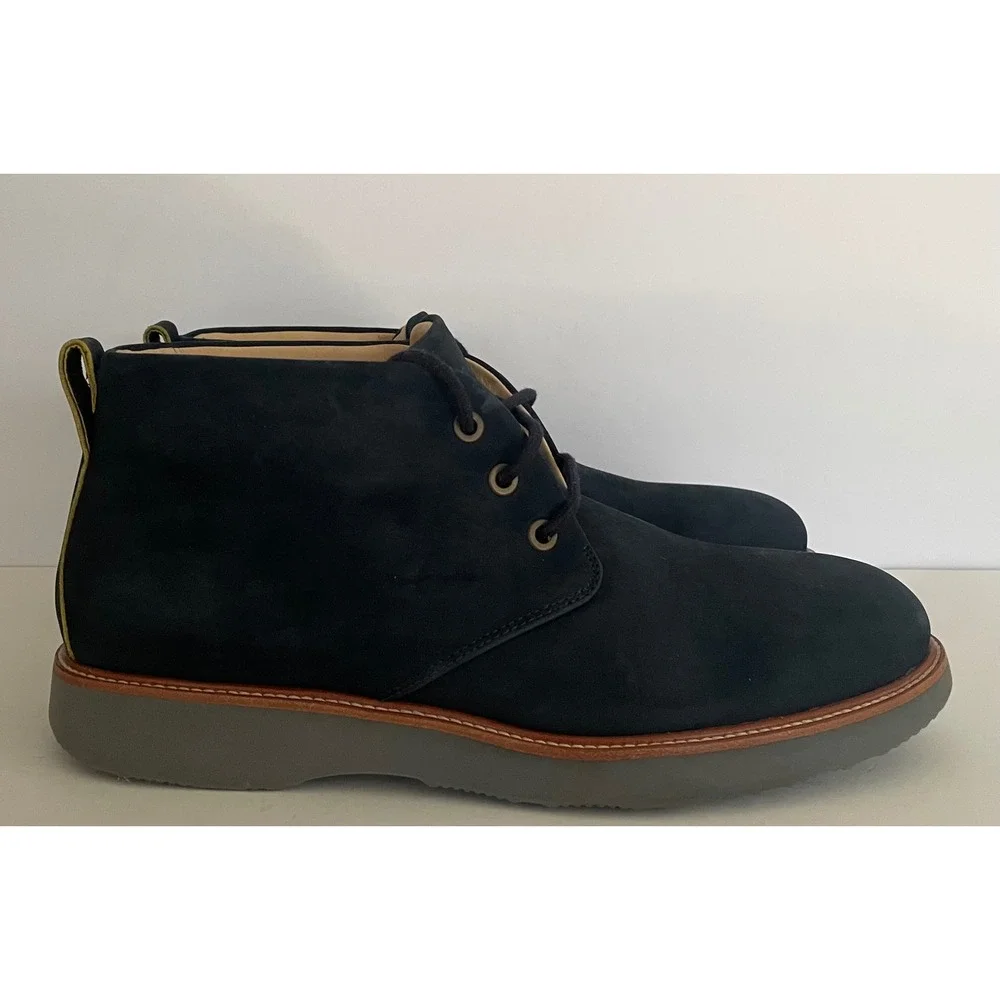 Samuel Hubbard Hubbard Mens Re Boot Navy Nubuck Leather Chukka Boot Vibram 9